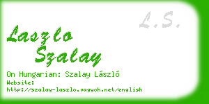 laszlo szalay business card