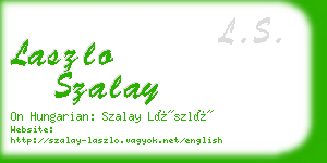 laszlo szalay business card
